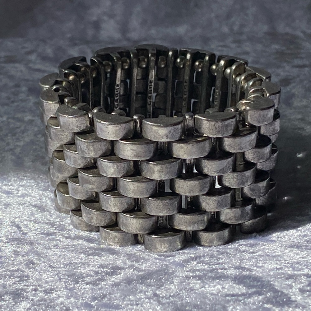 Avant Garde Paris Chunky Wide Linked Stretchy Sil… - image 1